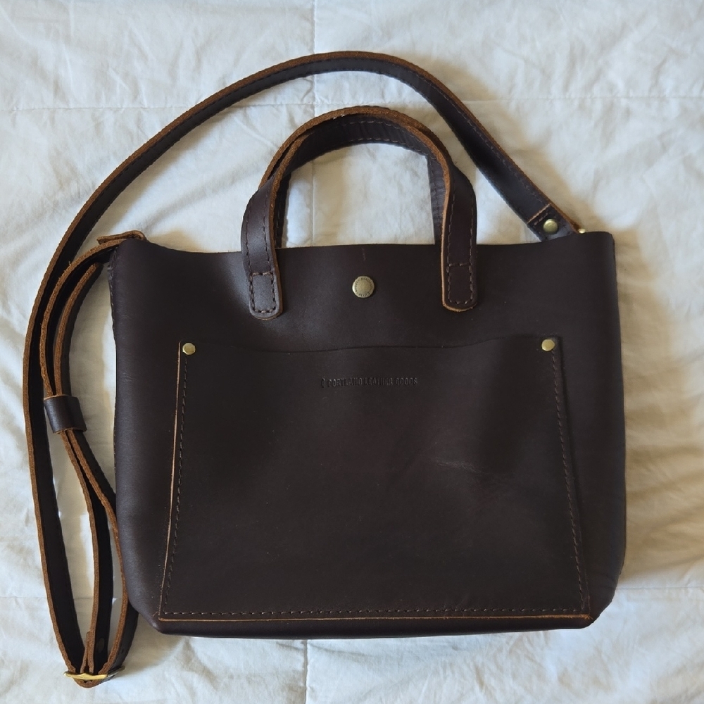 Portland Leather Dark Brown Tote Bag